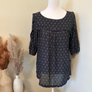 Navy LOFT blouse